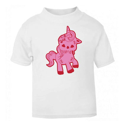 Zombie unicorn zombiecorn white baby toddler Tshirt 2 Years