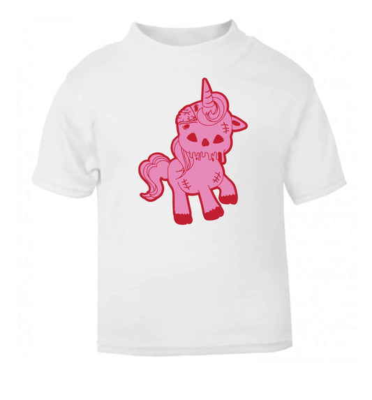 Zombie unicorn zombiecorn white baby toddler Tshirt 2 Years