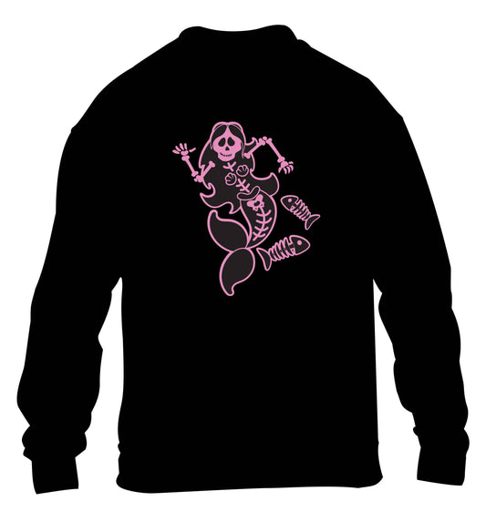 Skeleton mermaid children's black sweater 12-13 Years