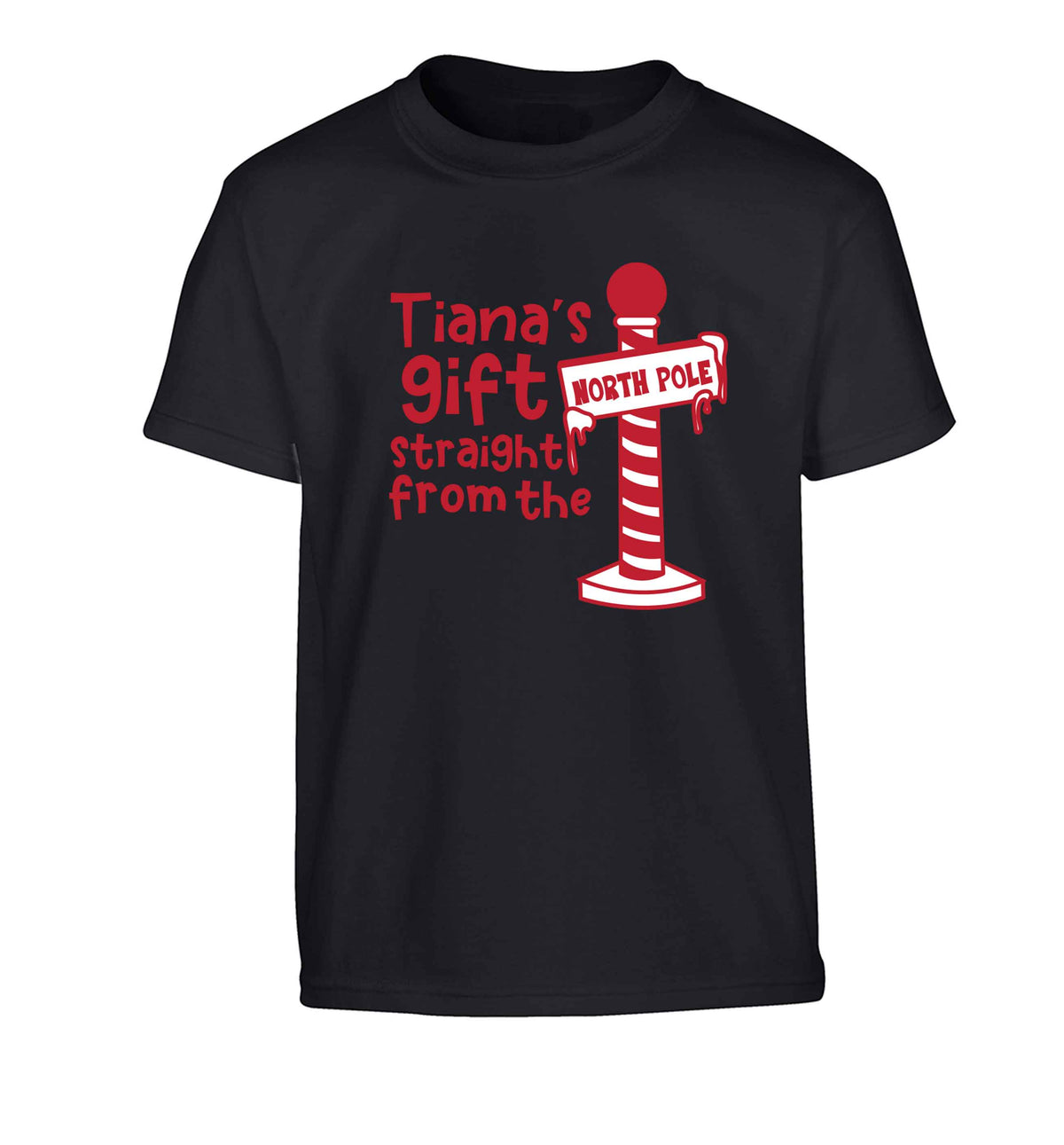 Merry Christmas Children's black Tshirt 12-13 Years