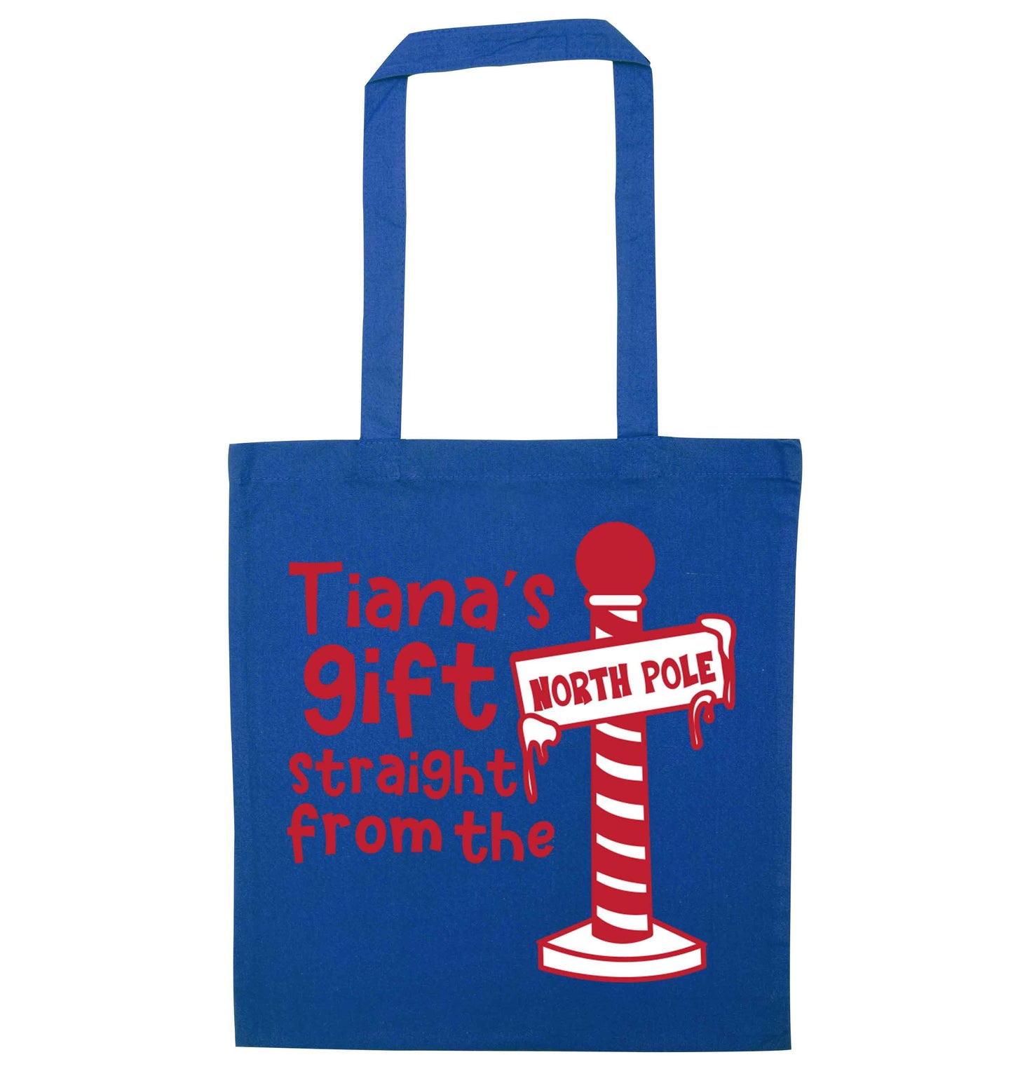 Merry Christmas blue tote bag