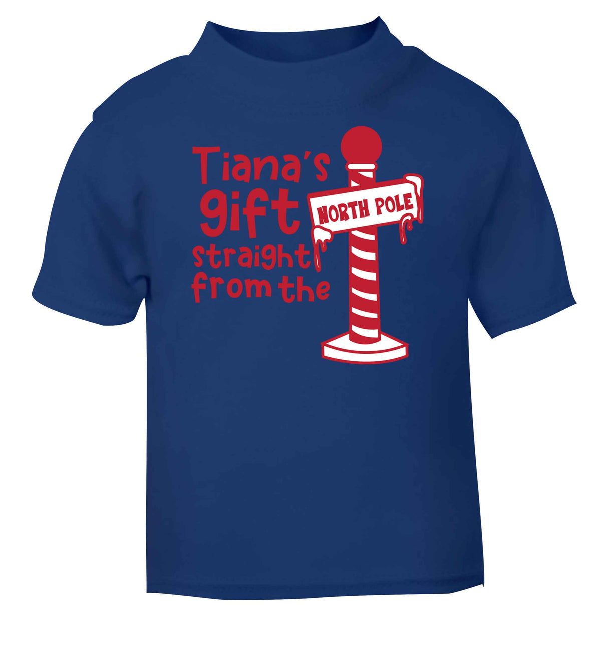 Merry Christmas blue baby toddler Tshirt 2 Years