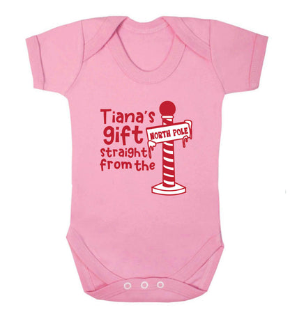 Merry Christmas baby vest pale pink 18-24 months