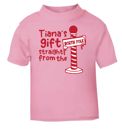 Merry Christmas light pink baby toddler Tshirt 2 Years