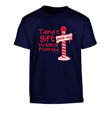 Merry Christmas Children's navy Tshirt 12-13 Years
