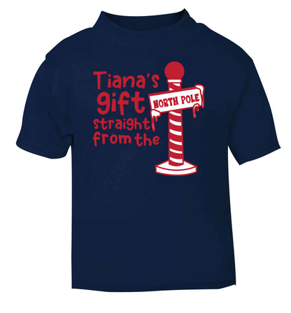 Merry Christmas navy baby toddler Tshirt 2 Years