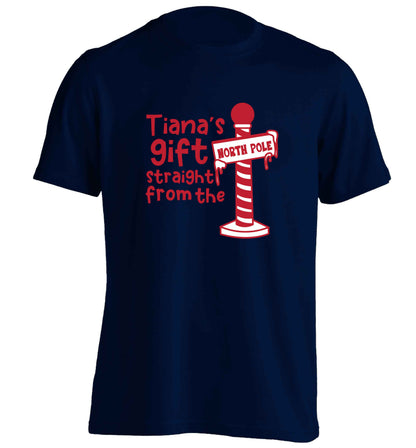 Merry Christmas adults unisex navy Tshirt 2XL