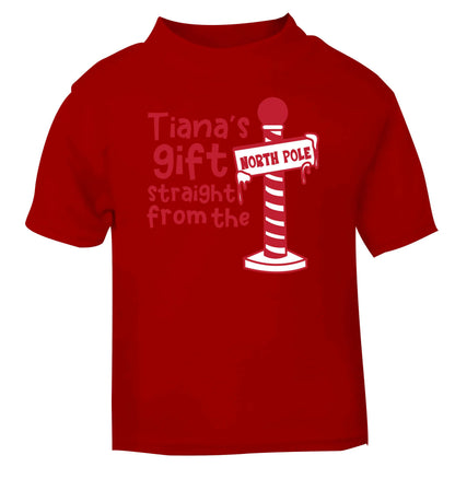 Merry Christmas red baby toddler Tshirt 2 Years