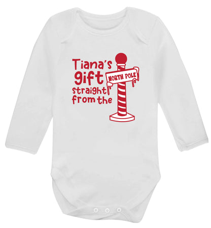 Merry Christmas baby vest long sleeved white 6-12 months