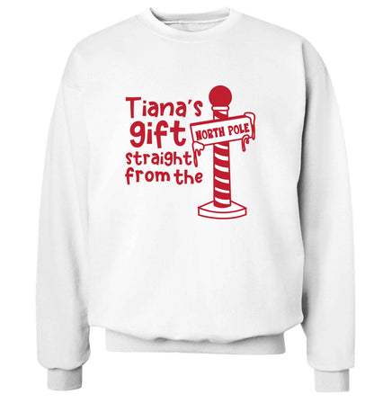 Merry Christmas adult's unisex white sweater 2XL