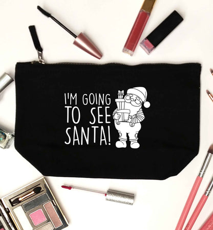 Merry Christmas black makeup bag