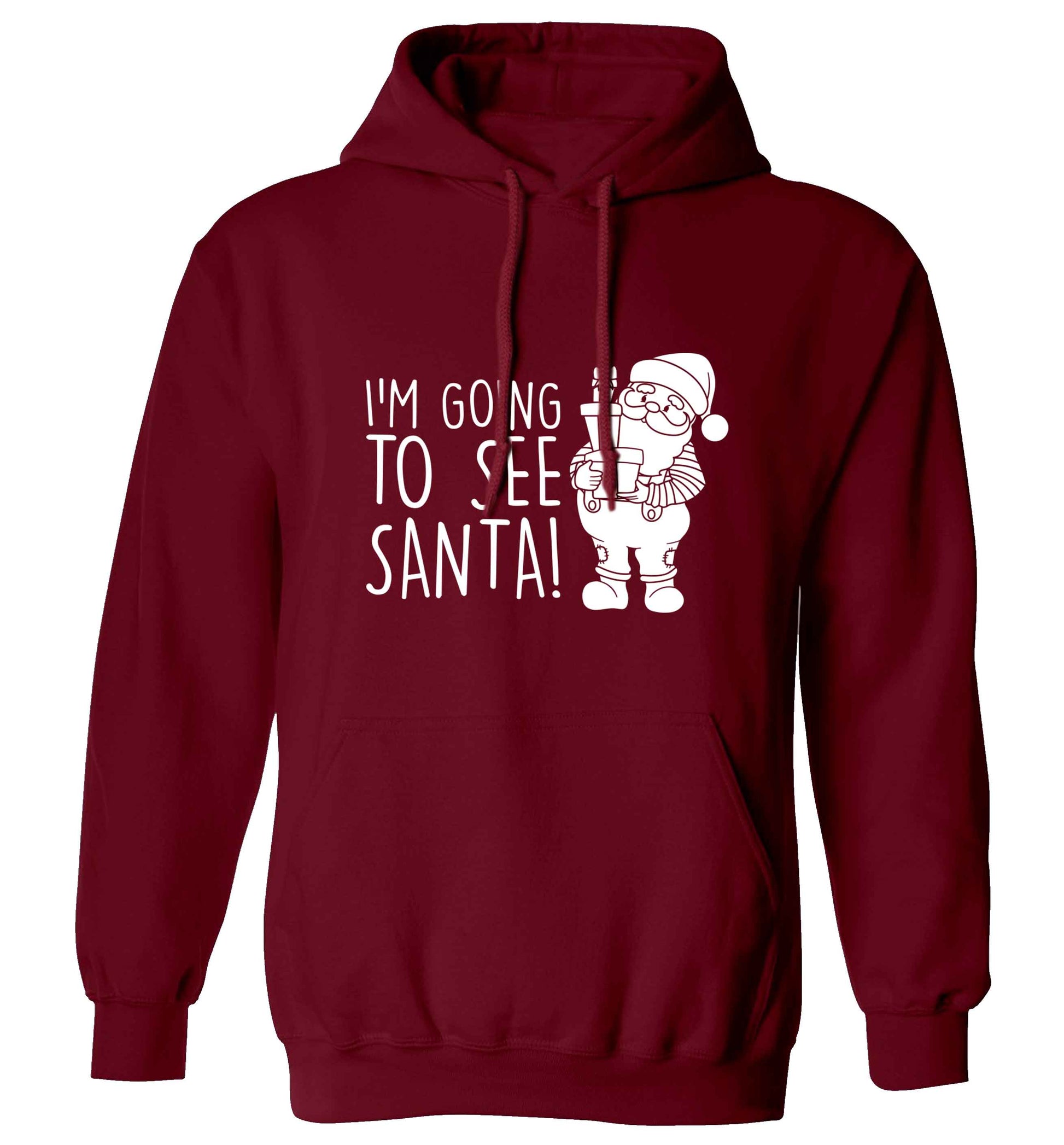 Merry Christmas adults unisex maroon hoodie 2XL
