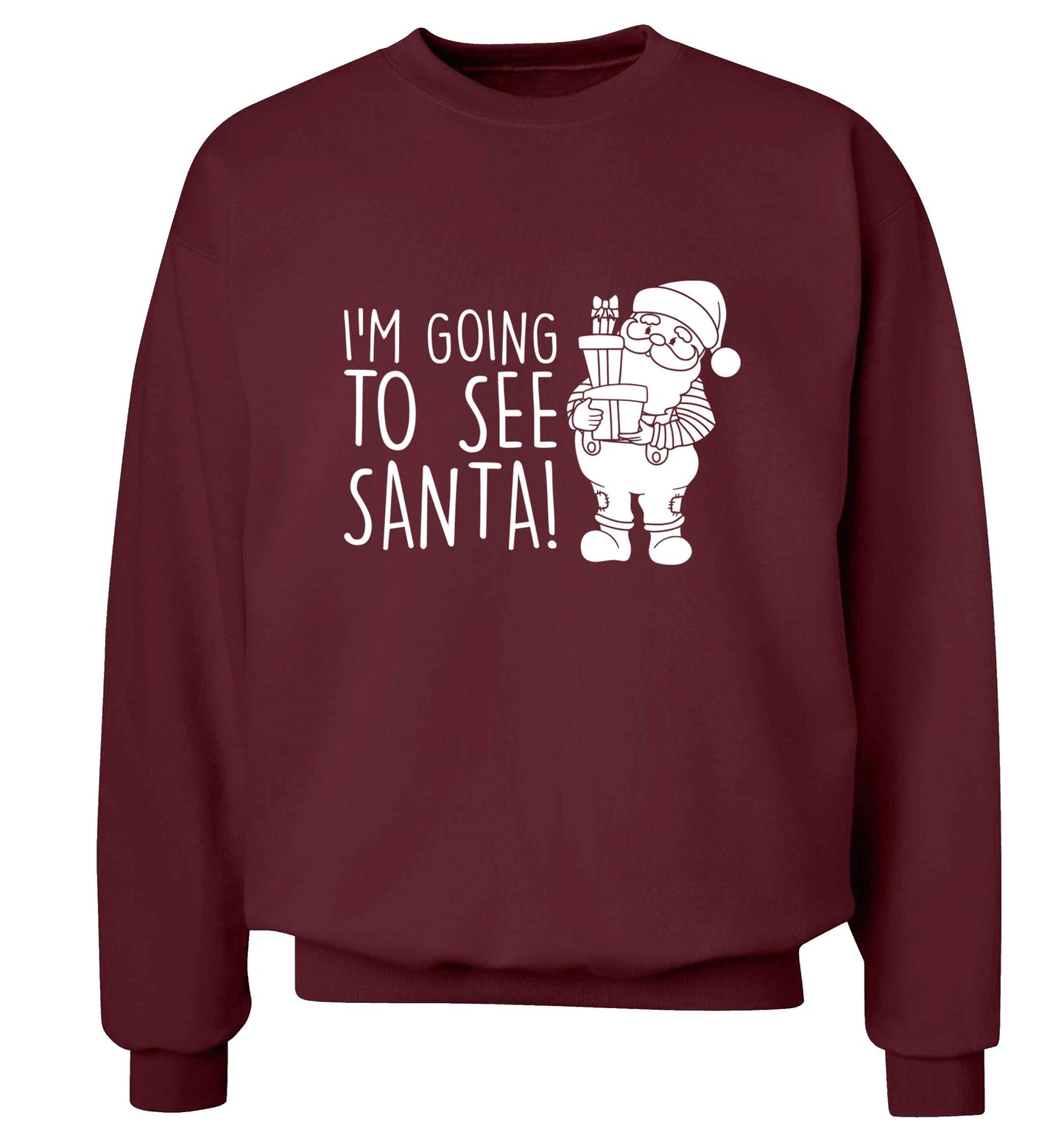 Merry Christmas adult's unisex maroon sweater 2XL