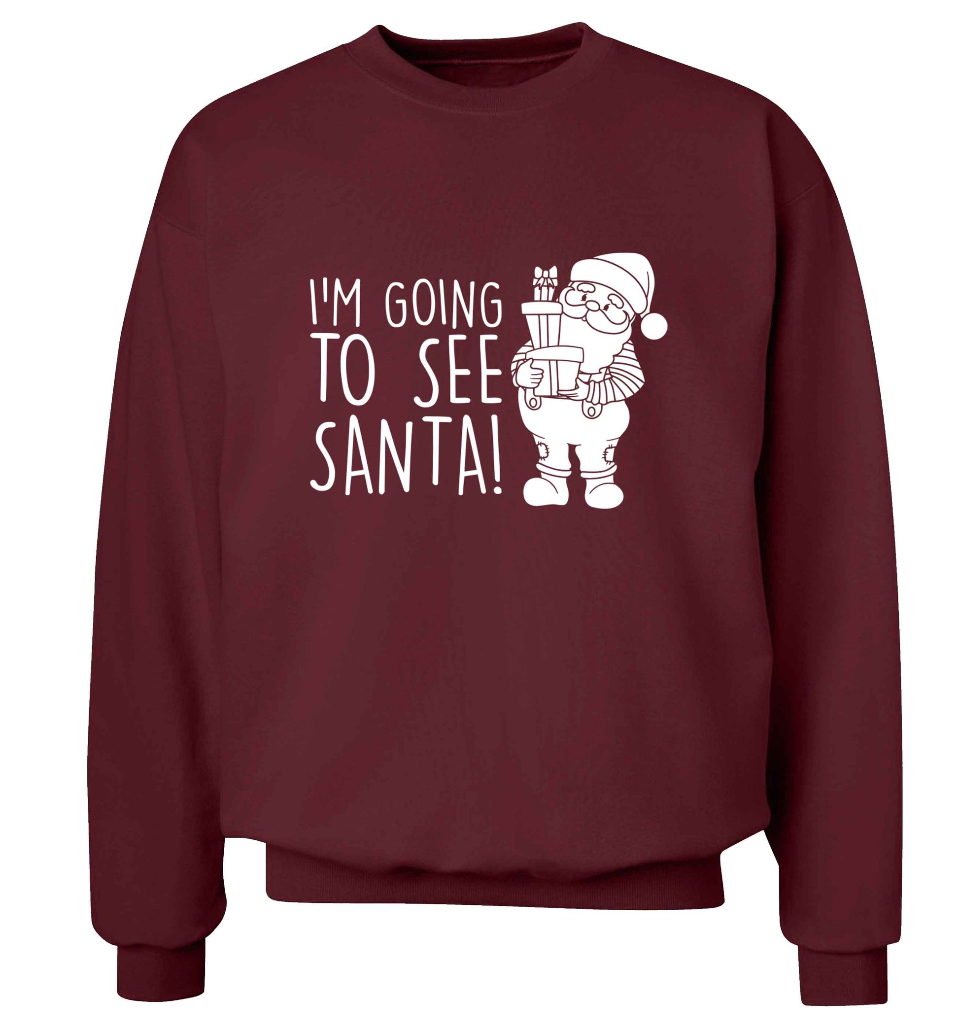 Merry Christmas adult's unisex maroon sweater 2XL