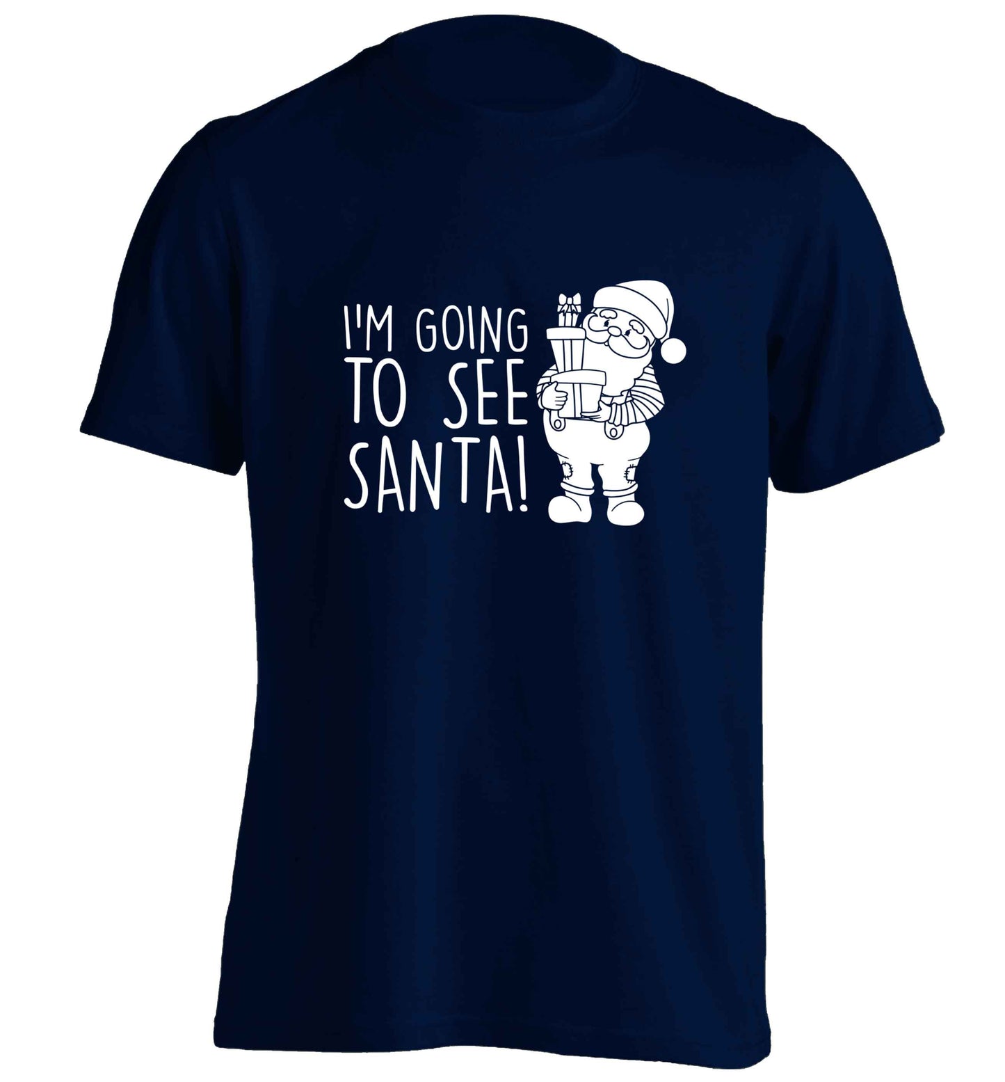 Merry Christmas adults unisex navy Tshirt 2XL