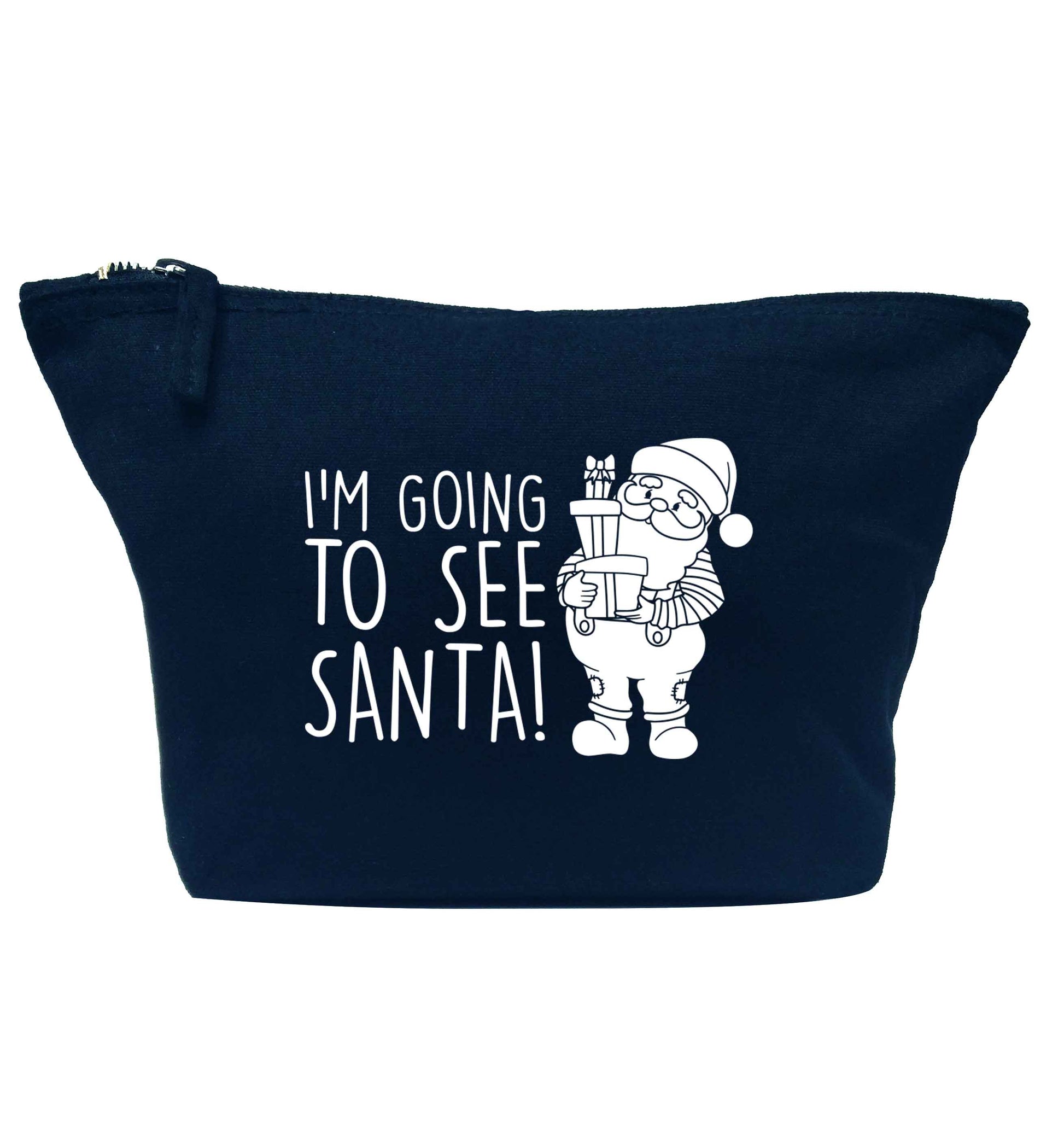 Merry Christmas navy makeup bag