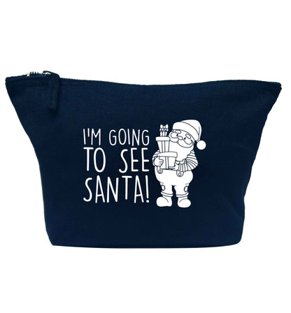 Merry Christmas navy makeup bag