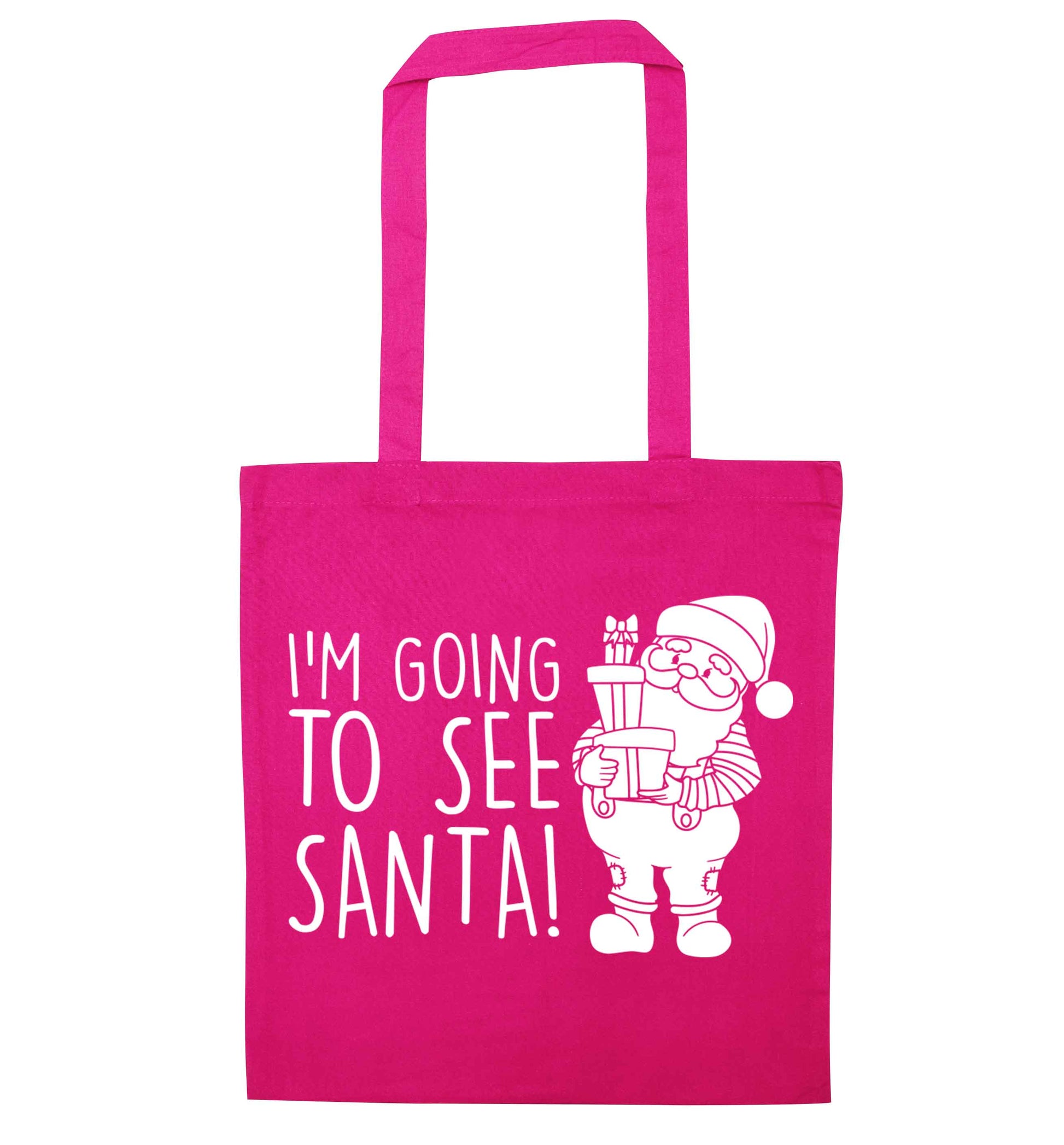 Merry Christmas pink tote bag