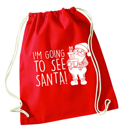 Merry Christmas red drawstring bag 