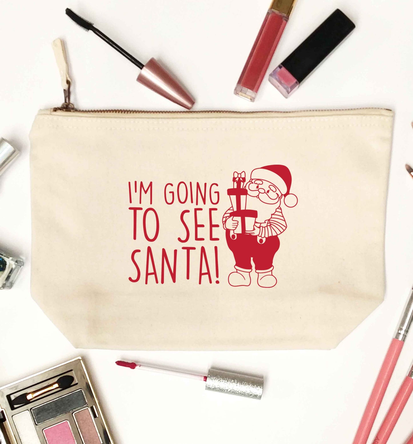 Merry Christmas natural makeup bag