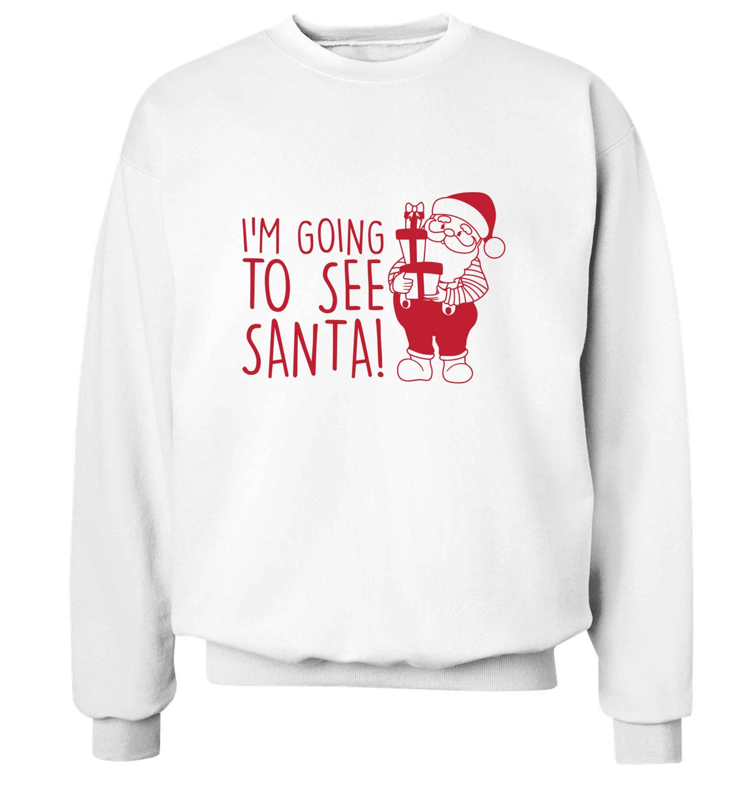 Merry Christmas adult's unisex white sweater 2XL