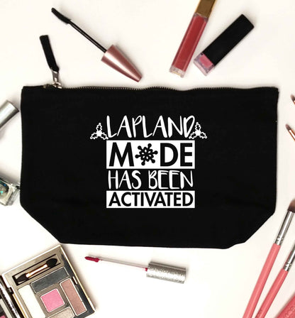 Merry Christmas black makeup bag
