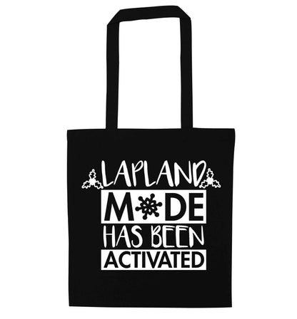 Merry Christmas black tote bag