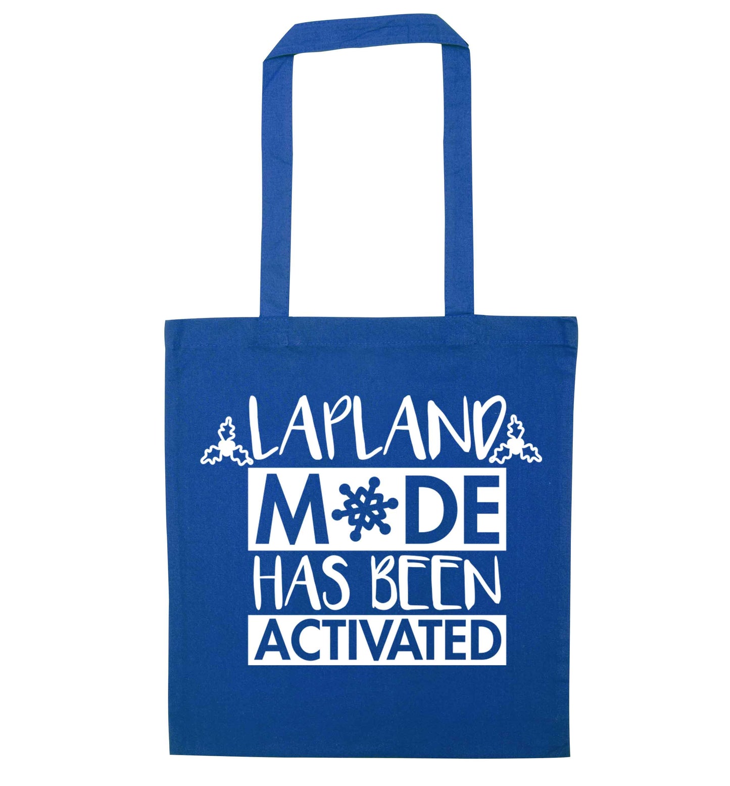 Merry Christmas blue tote bag