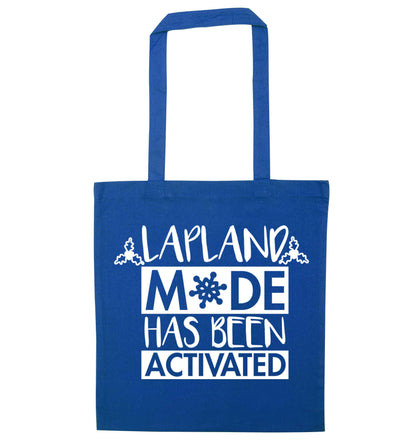 Merry Christmas blue tote bag