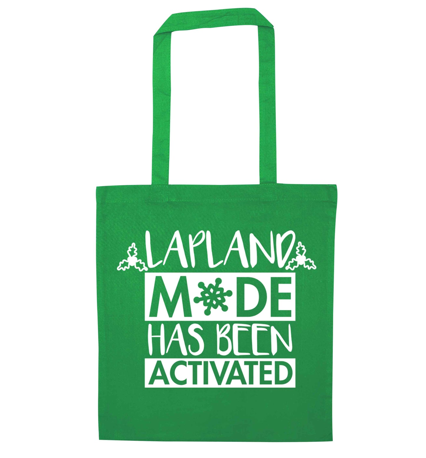 Merry Christmas green tote bag