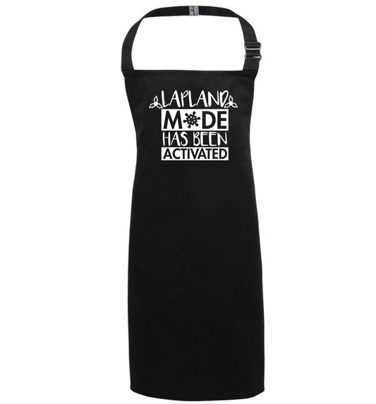 Merry Christmas black apron 7-10 years