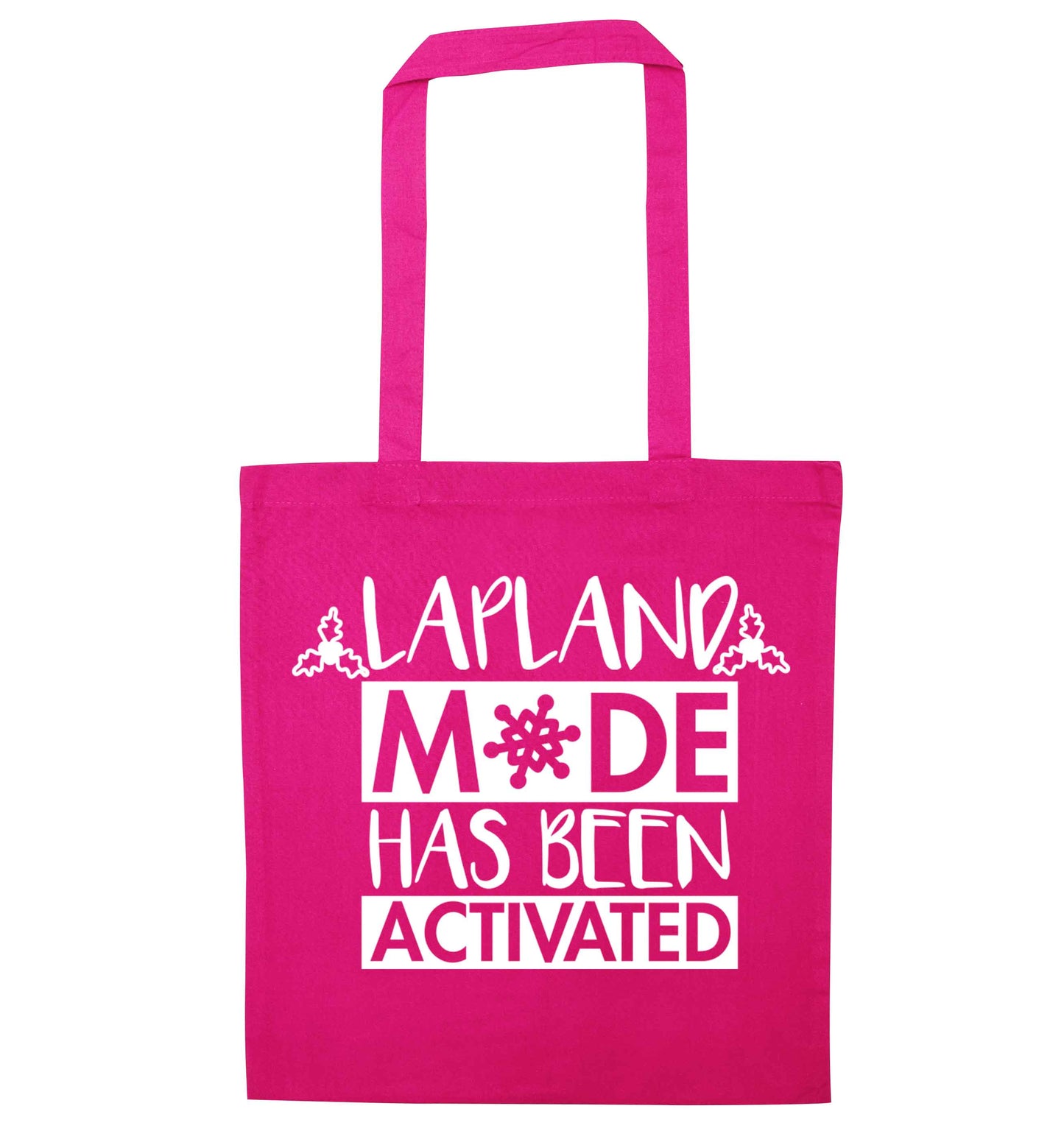 Merry Christmas pink tote bag