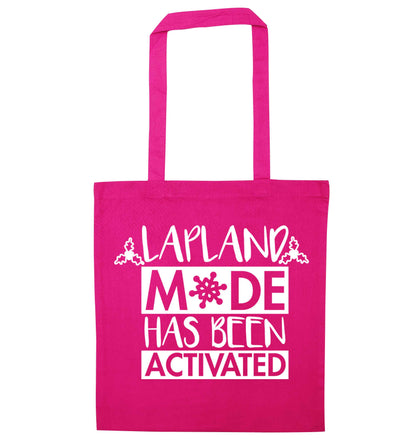 Merry Christmas pink tote bag