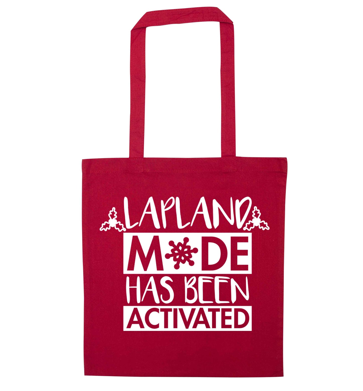 Merry Christmas red tote bag