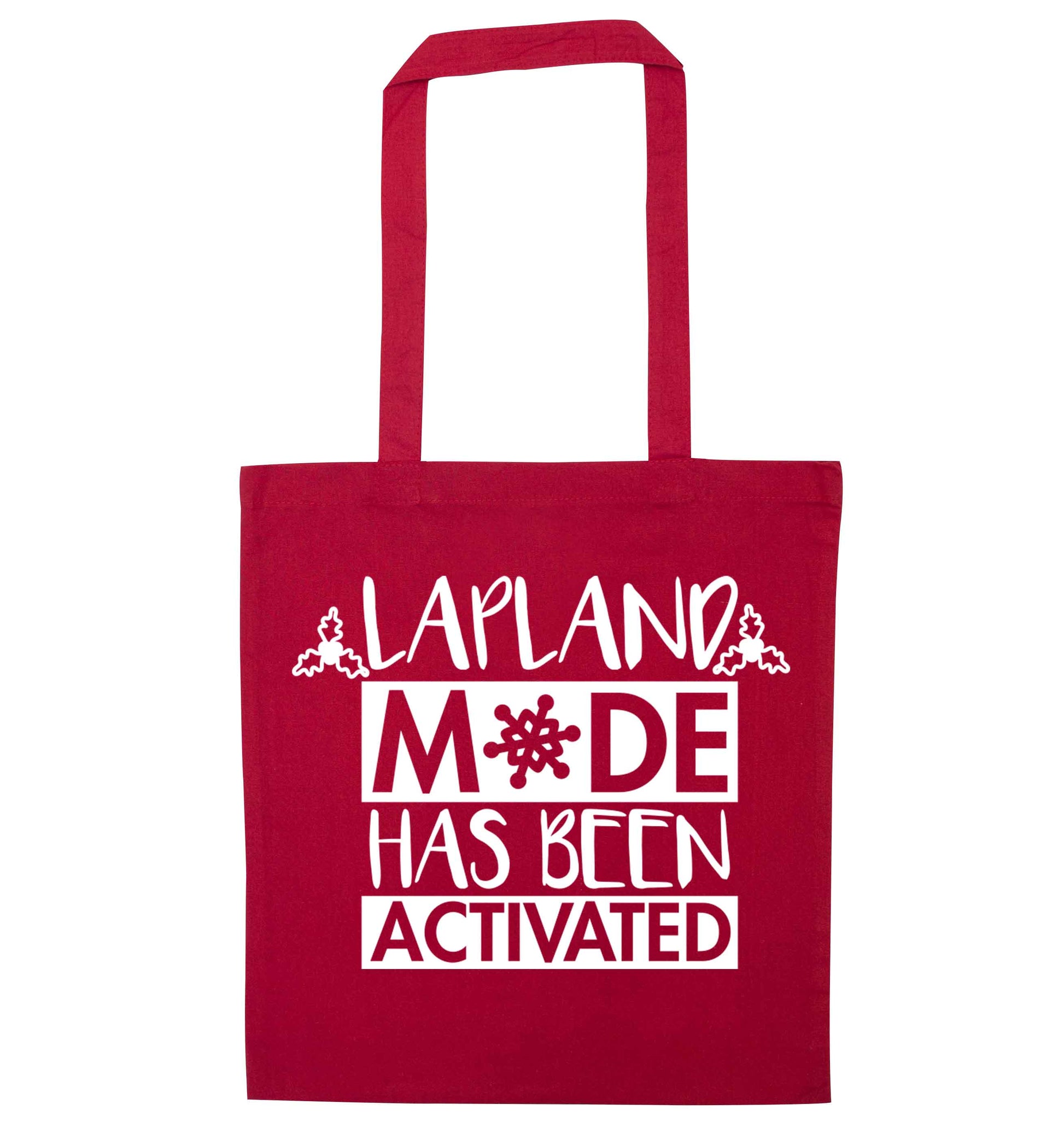 Merry Christmas red tote bag
