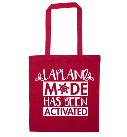 Merry Christmas red tote bag