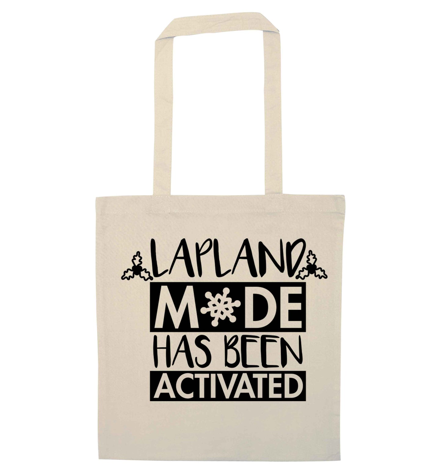 Merry Christmas natural tote bag