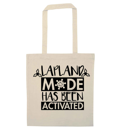 Merry Christmas natural tote bag