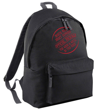 Merry Christmas black adults backpack