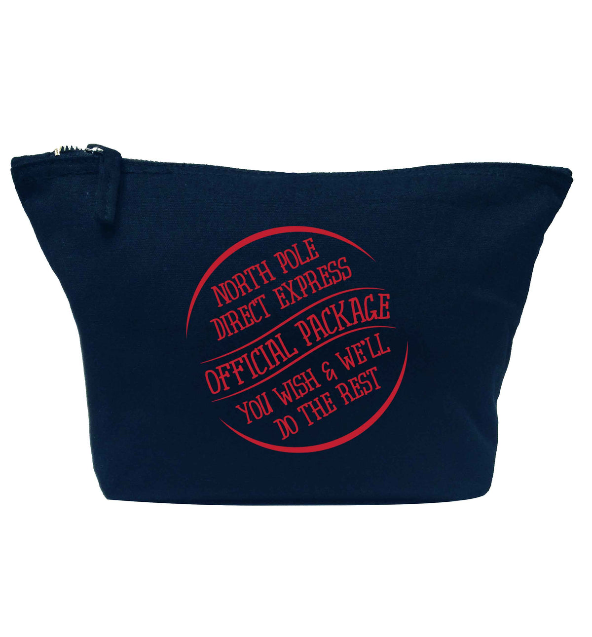 Merry Christmas navy makeup bag