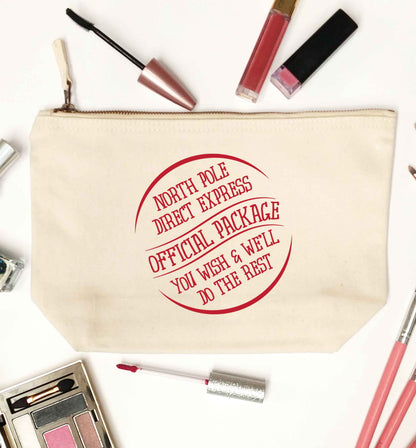 Merry Christmas natural makeup bag