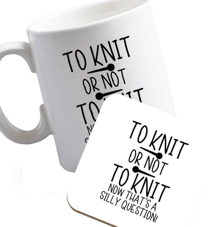 10 oz Favourite Type Pan Pancake ceramic mug and coaster set right handed