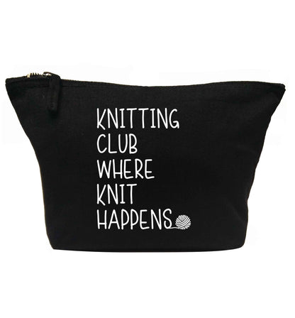 Knitting club where knit happens | Makeup / wash bag