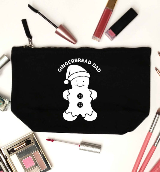 Merry Christmas black makeup bag