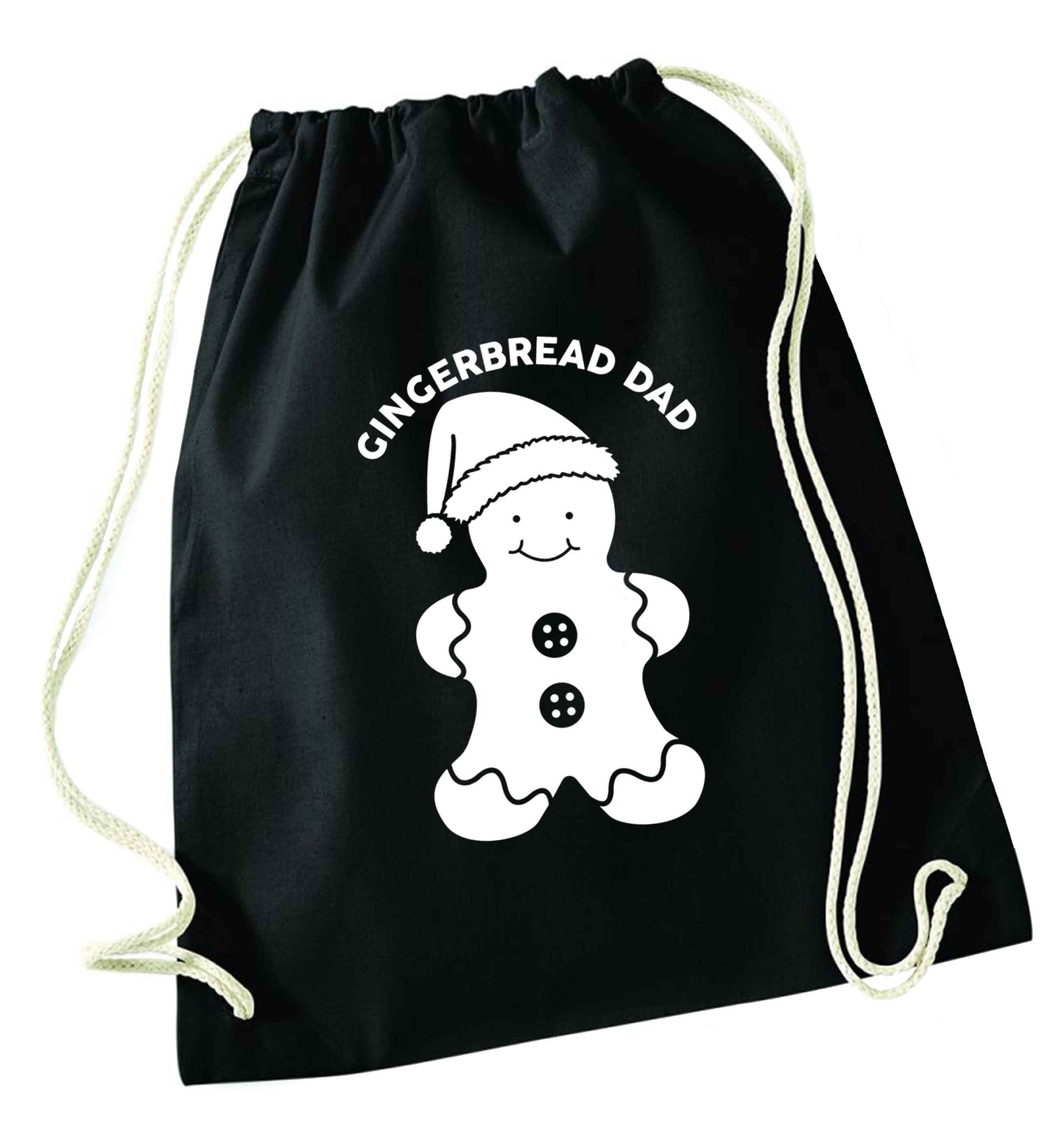 Merry Christmas black drawstring bag