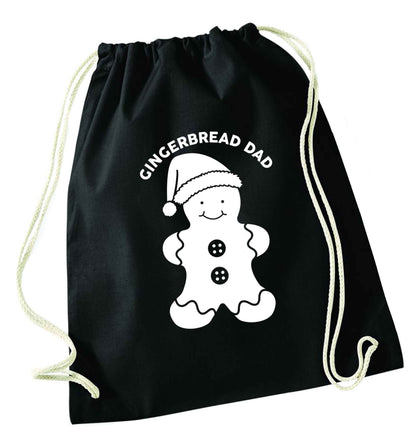 Merry Christmas black drawstring bag