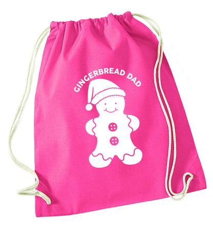 Merry Christmas pink drawstring bag
