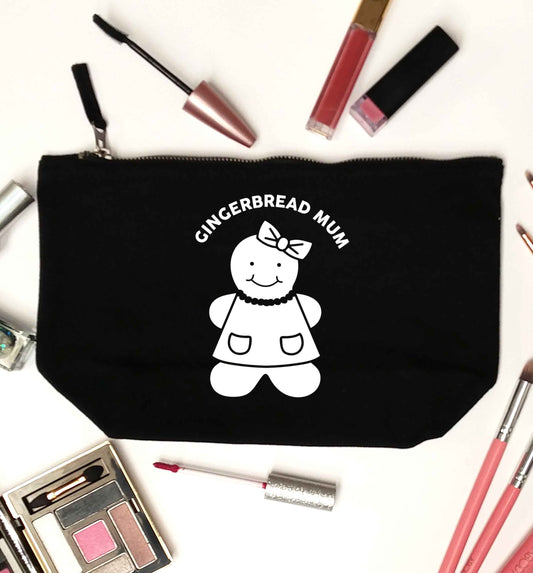 Merry Christmas black makeup bag
