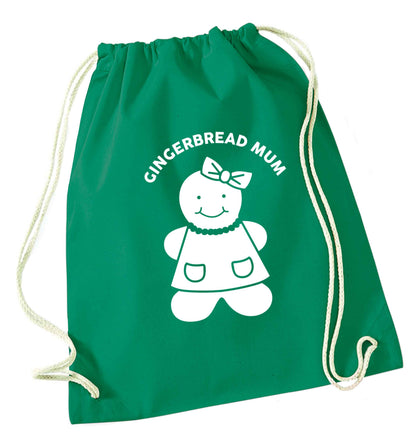 Merry Christmas green drawstring bag