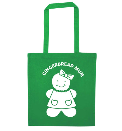 Merry Christmas green tote bag